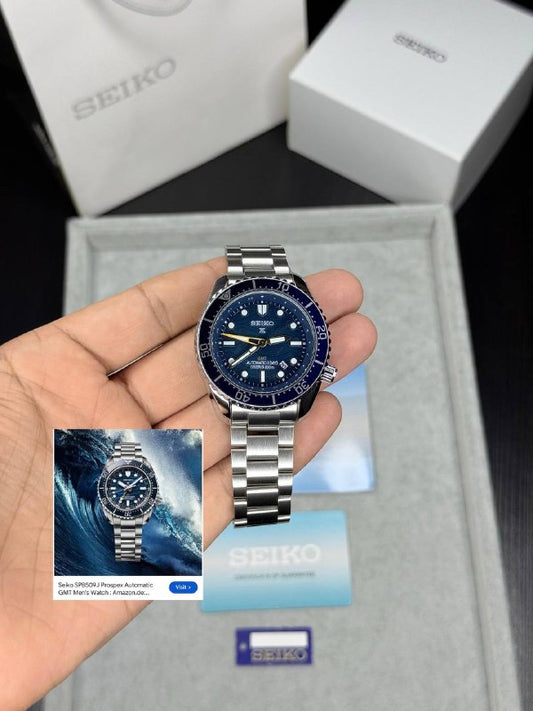 Seiko GMT Style Diver's Watch - Blue Dial