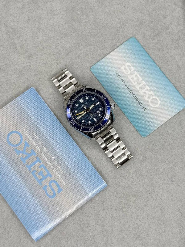 Seiko GMT Style Diver's Watch - Blue Dial