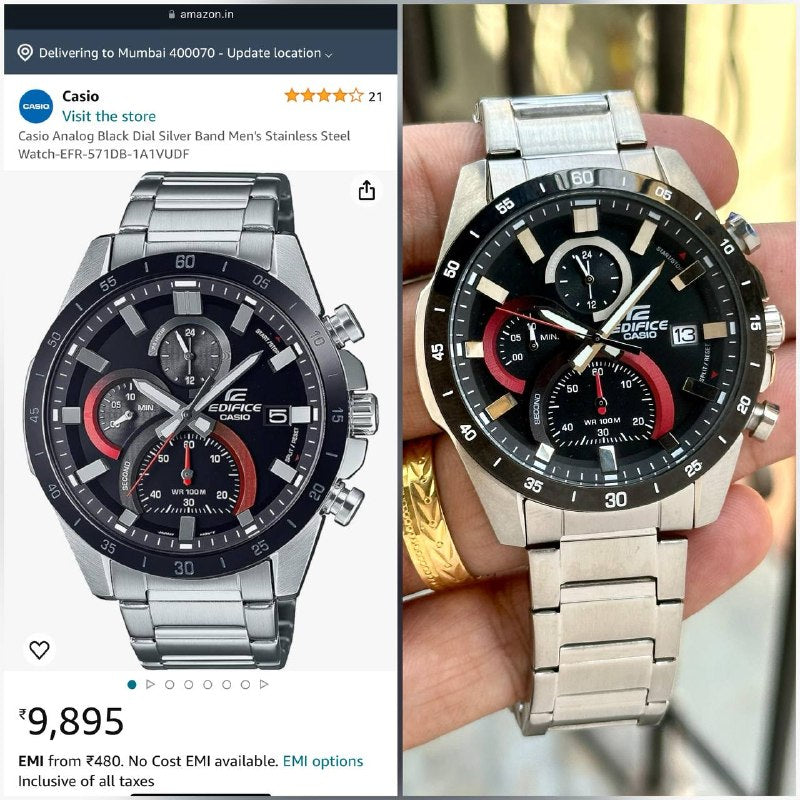 Casio Edifice EFR-571 Style Chronograph Watch (Replica)